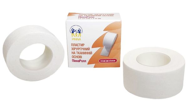 Пластир хірургічний на тканинній основі Пінна Рол 2,5 см х 5 м